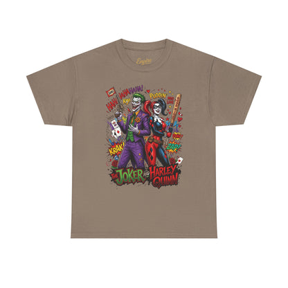 Graphic Tee — Joker & Harley Comic Art T-Shirt