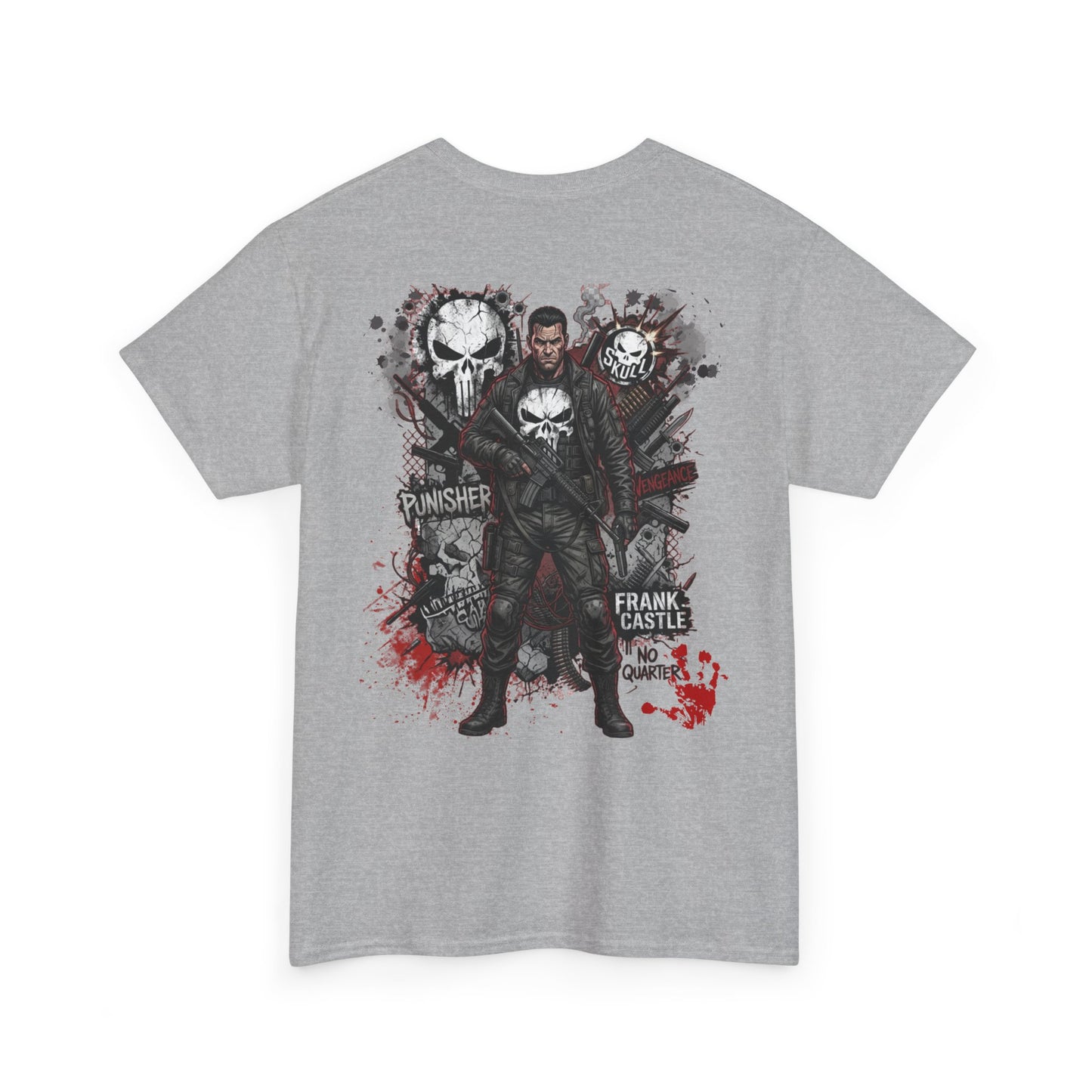 Punisher Graphic Tee — Frank Castle Skull Art Backprint