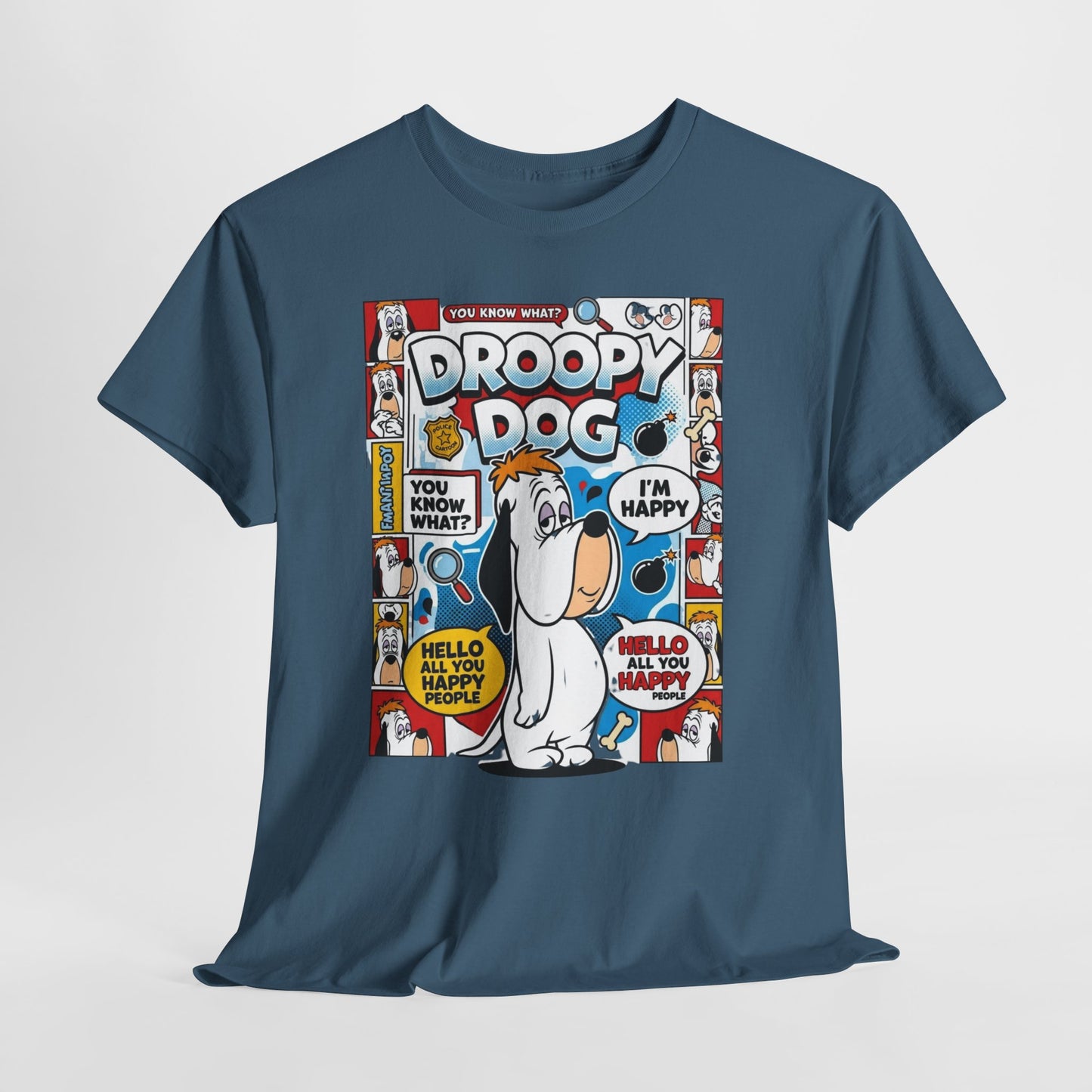 Droopy Dog Comic Tee — Retro Cartoon Graphic T-Shirt