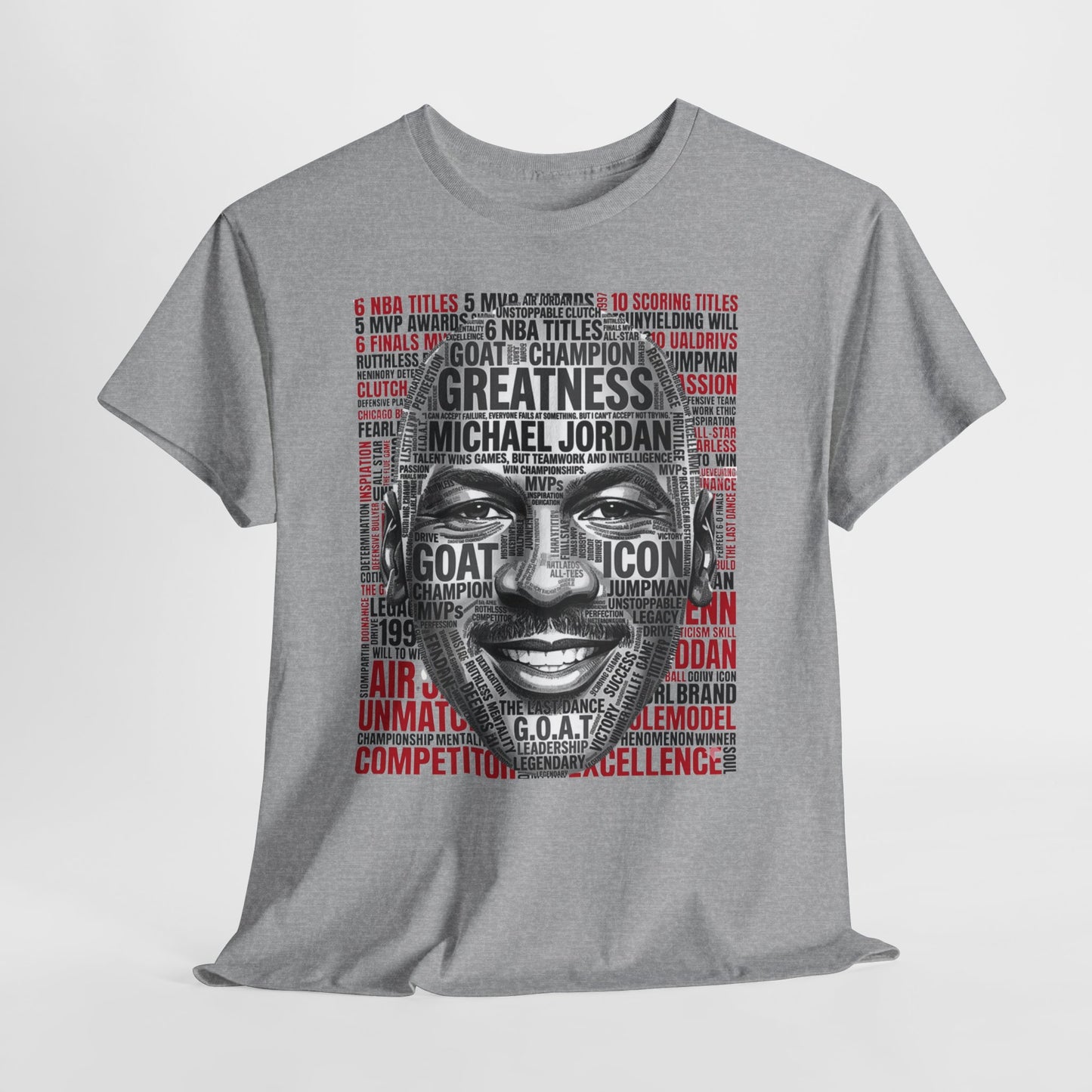 Greatness Icon T-Shirt — Motivational Basketball Portrait Tee