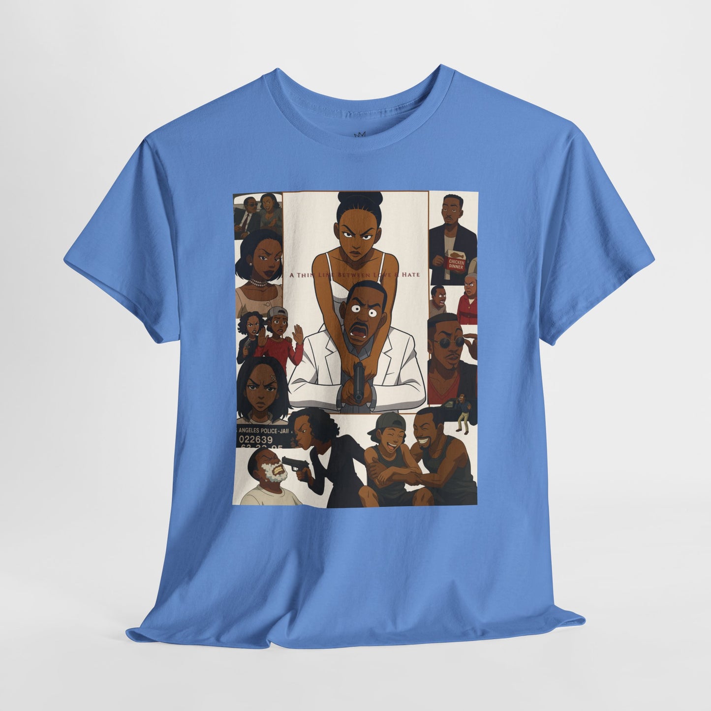 "A Thin Line" Unisex Heavy Cotton Tee - Artistic Tribute Design