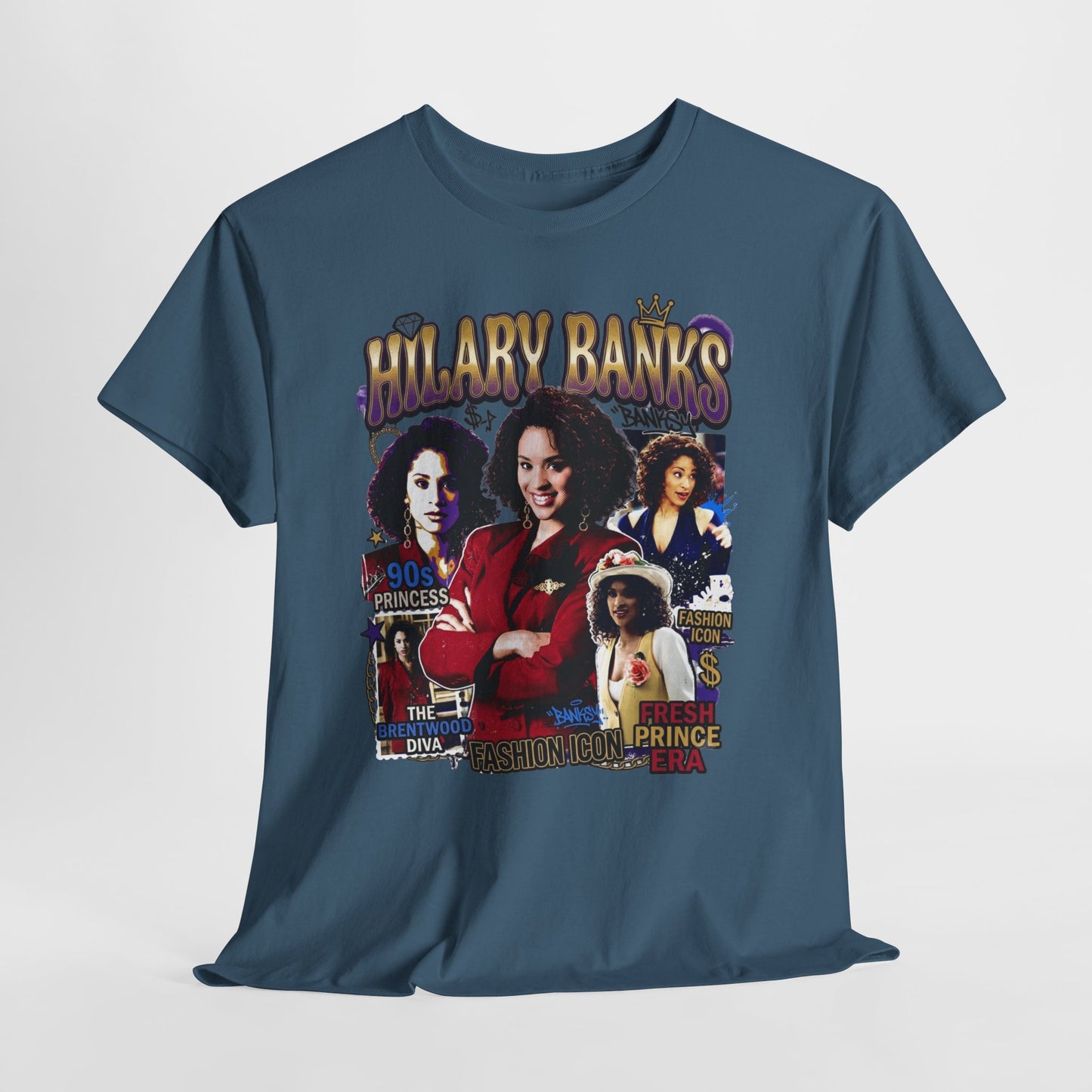 Hilary Banks Collage Tee — Fresh Prince Retro Graphic T‑Shirt