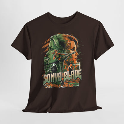 Sonya Blade Retro Fighter T-Shirt — Mortal Kombat Inspired Graphic Tee