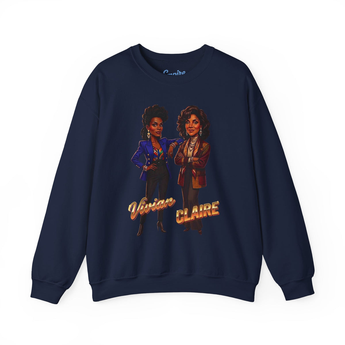 Vintage ‘Vivian & Claire’ 80s Style Cartoon Sisters Graphic Crewneck Sweatshirt