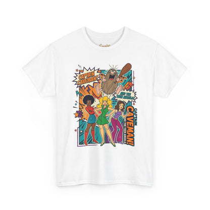 Caveman Comic Tee — Retro Pop-Art Caveman Graphic T-Shirt
