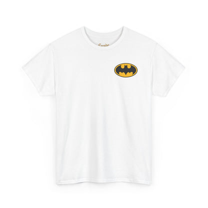 Batman Graphic Tee — Retro Logo & Dark Knight Back Print