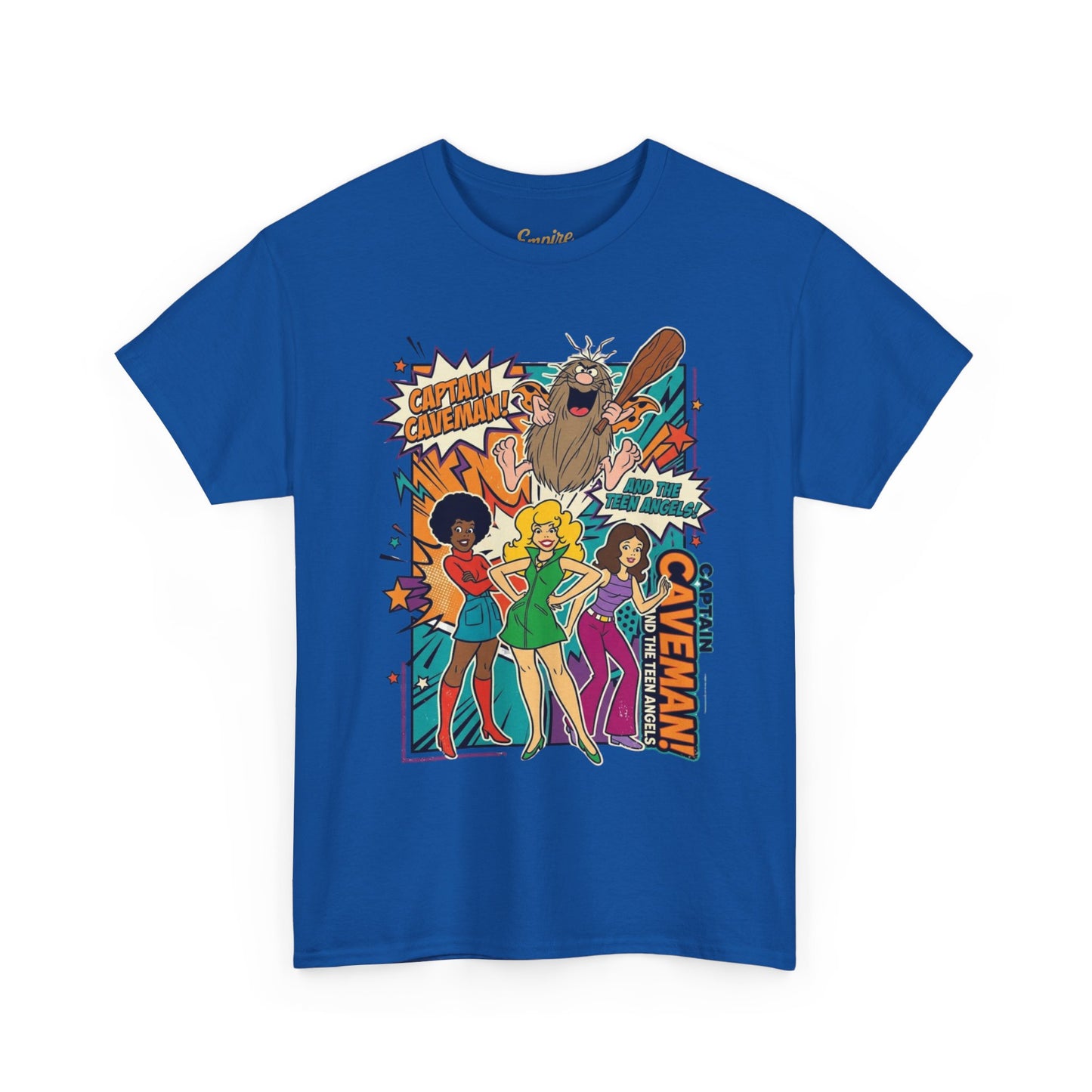 Caveman Comic Tee — Retro Pop-Art Caveman Graphic T-Shirt