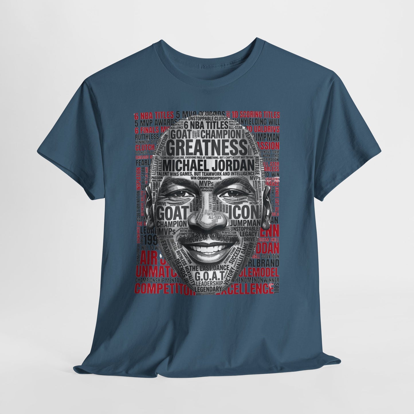 Greatness Icon T-Shirt — Motivational Basketball Portrait Tee