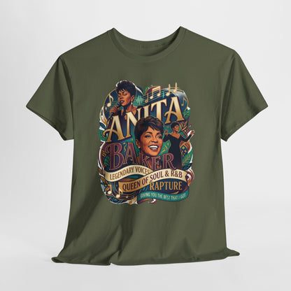 Anita Baker Tribute T-Shirt — Queen of Soul & R&B Vintage Portrait Tee