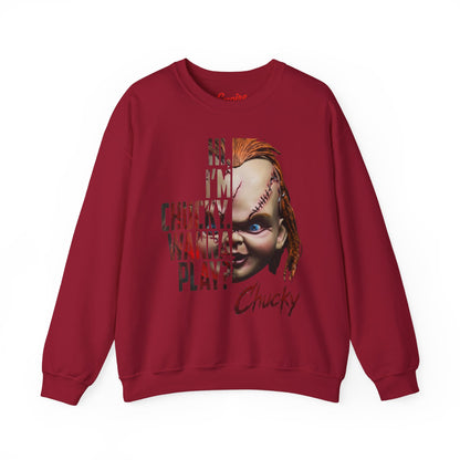 Chucky "Hi, I'm Chucky. Wanna Play?" Crewneck Sweatshirt