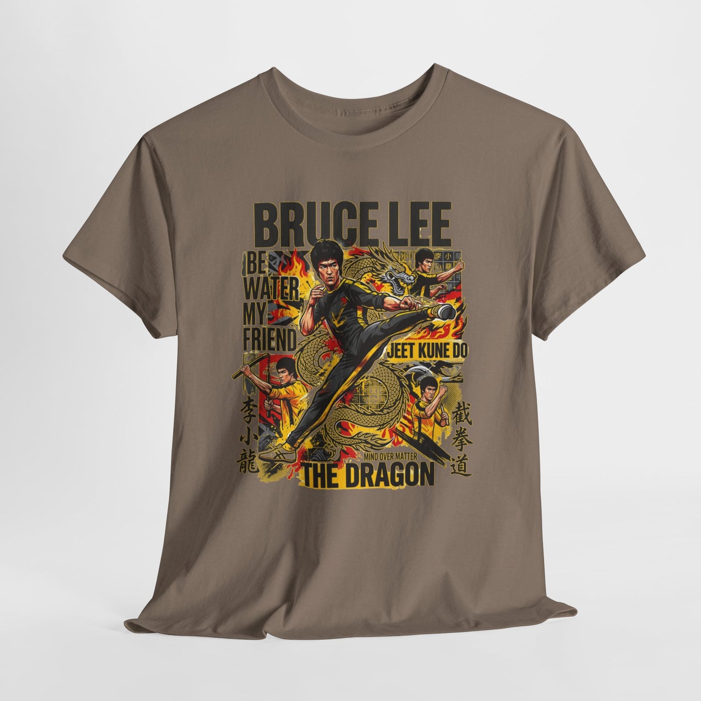 Bruce Lee Dragon Graphic Tee — Martial Arts Vintage Poster T-Shirt