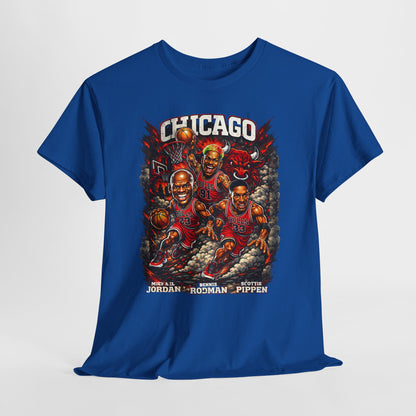 Chicago Bulls Retro Players Graphic Tee — Vintage Basketball Team Shirt