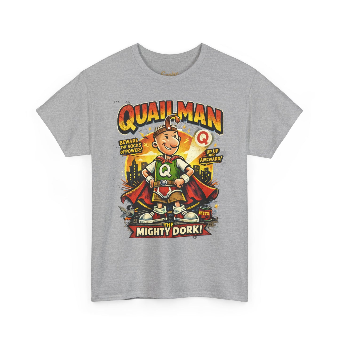 Quailman Mighty Dork T-Shirt — Retro Cartoon Graphic Tee