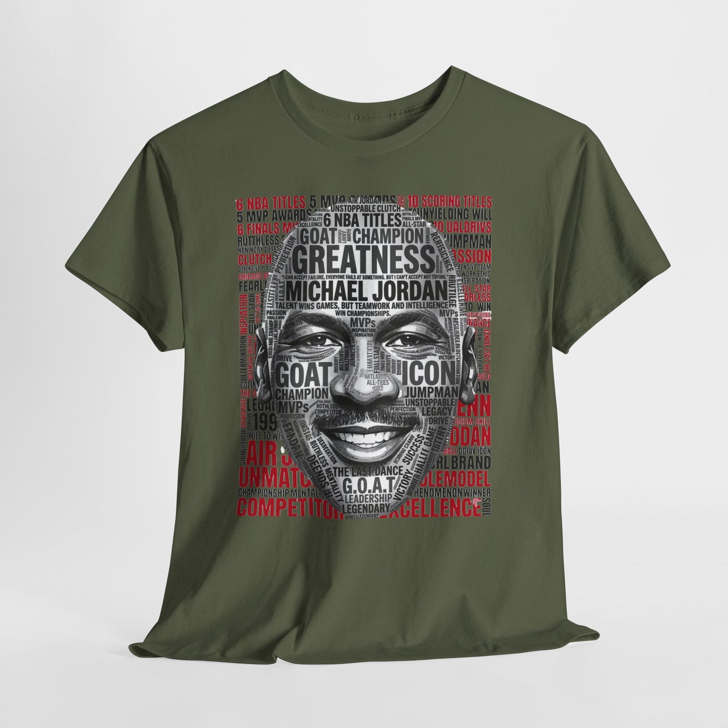 Greatness Icon T-Shirt — Motivational Basketball Portrait Tee