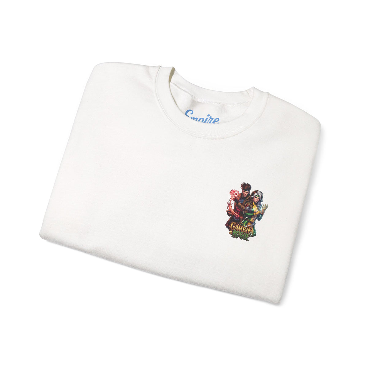 Gambit & Rogue Graphic Crewneck Sweatshirt — X-Men Comic Retro Art