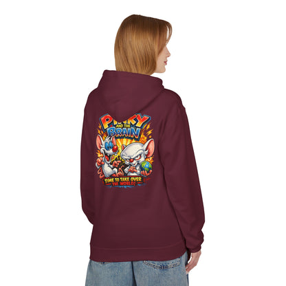 Pinky and the Brain "Time to Take Over the World" Midweight Softstyle Fleece Hoodie