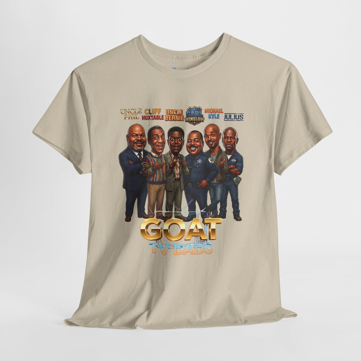 TV Legends Caricature T-Shirt — "GOAT TV Dads" Graphic Tee