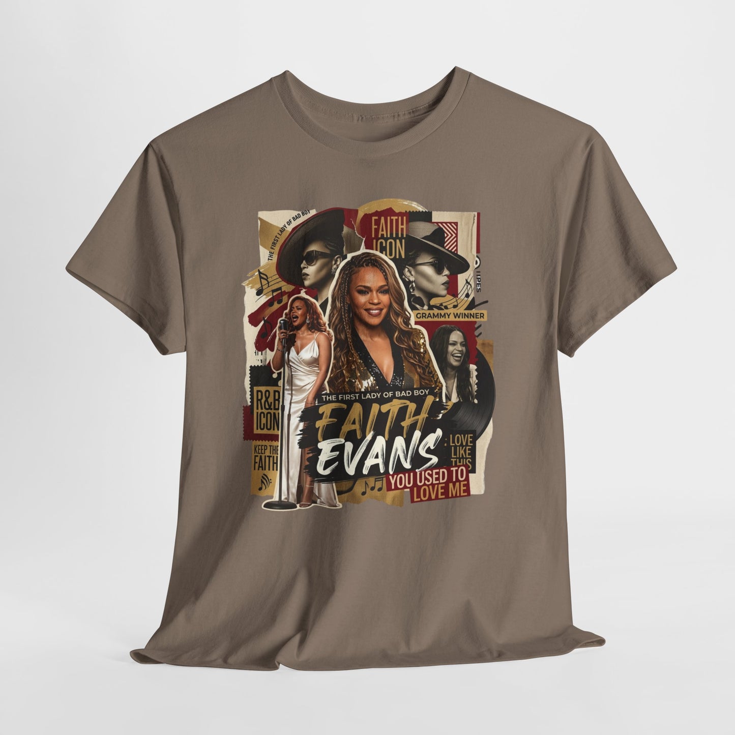 Faith Evans Vintage Collage T-Shirt — "You Used To" Music Tribute Tee