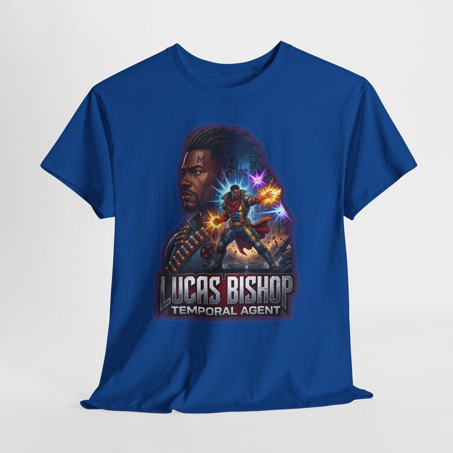 Lucas Bishop Temporal Agent T-Shirt — Retro Sci‑Fi Movie Poster Tee