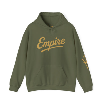 Empire Classic Hoodie | White Gold Logo Streetwear Sweatshirt