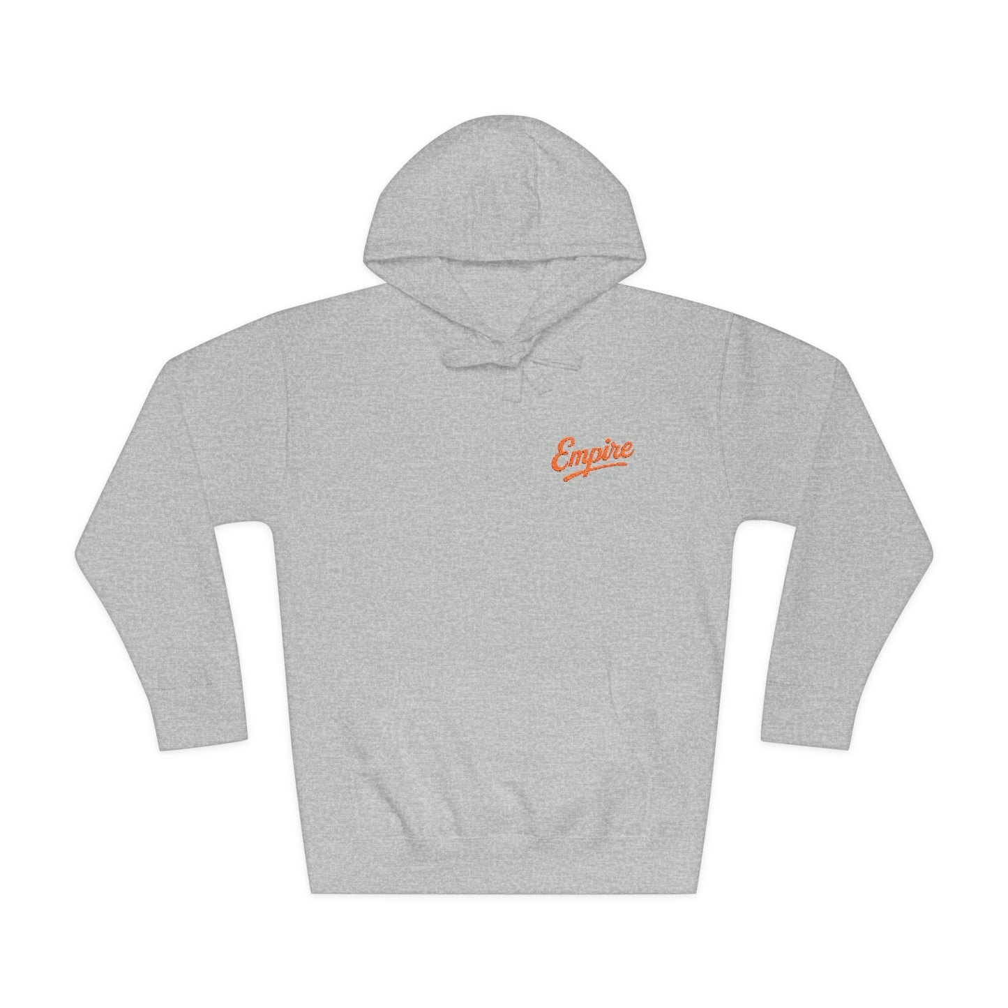 Empire Signature Embroidered Hoodie — Minimal Fleece with Orange 'Empire' Logo