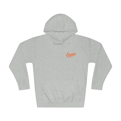 Empire Signature Embroidered Hoodie — Minimal Fleece with Orange 'Empire' Logo