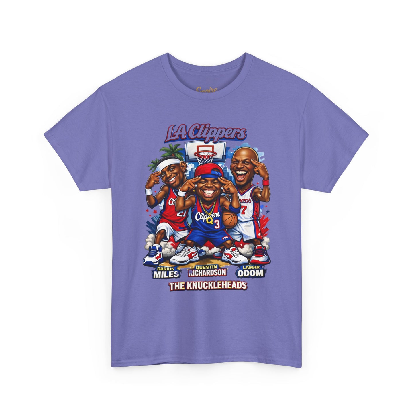 LA Clippers Cartoon Roster Tee — "The Knuckleheads" Team Graphic T-Shirt