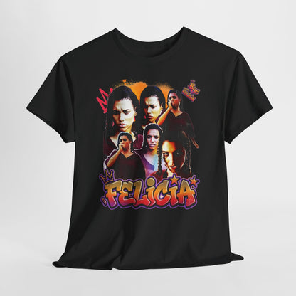 Bye Felicia Graphic Tee — Retro Movie Collage Portrait T-Shirt