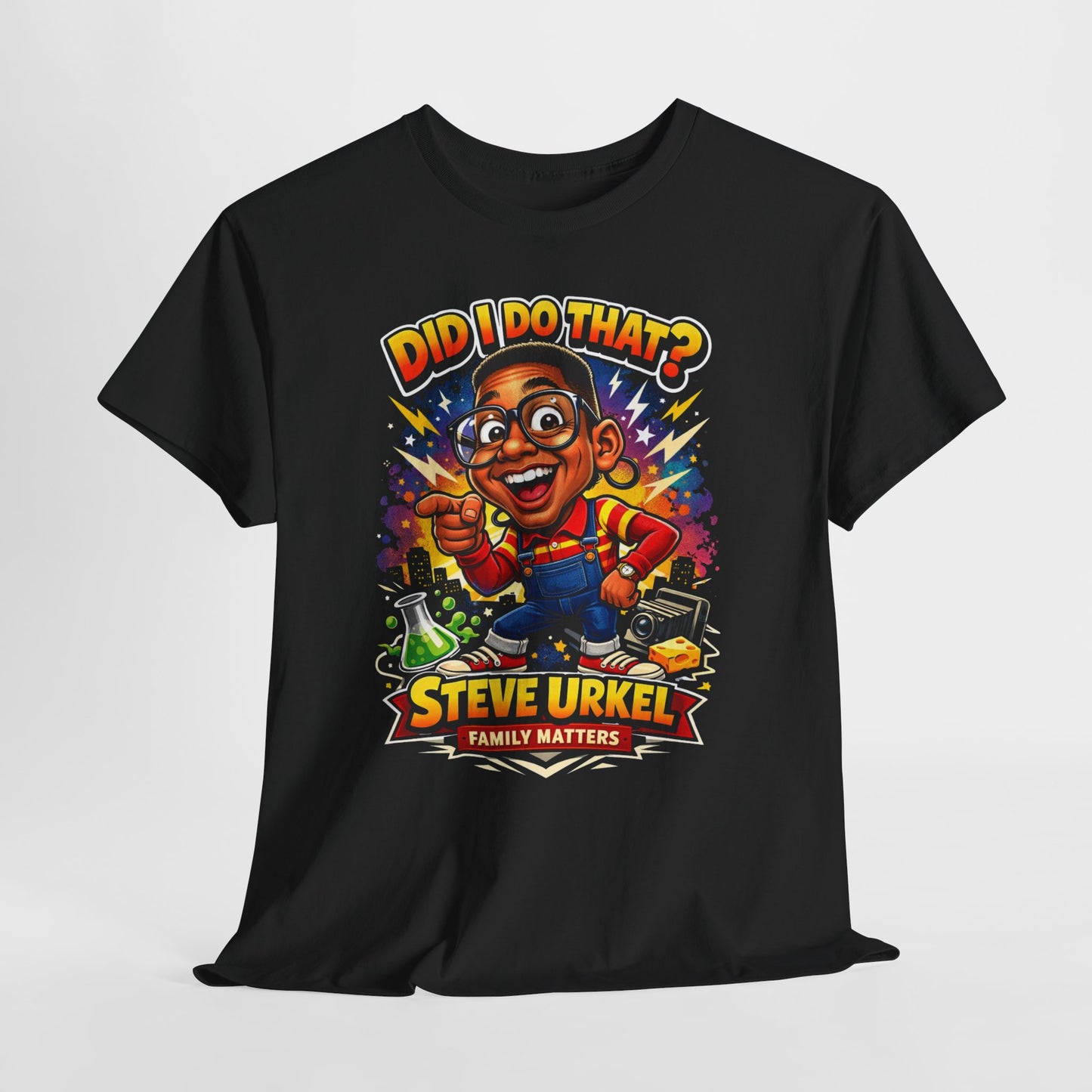 Did I Do That? Steve Urkel Tee – Retro 90s Family Matters Graphic Shirt