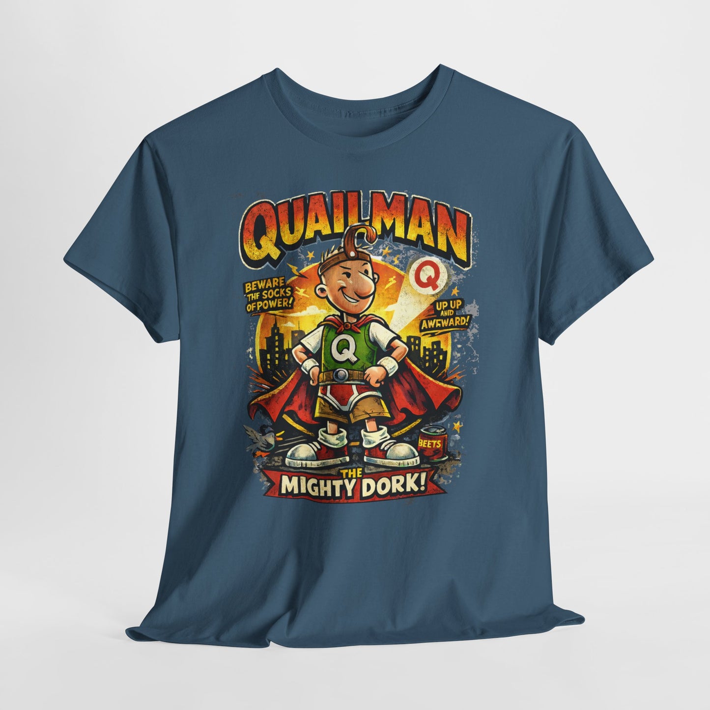 Quailman Mighty Dork T-Shirt — Retro Cartoon Graphic Tee