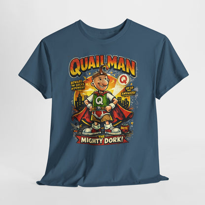 Quailman Mighty Dork T-Shirt — Retro Cartoon Graphic Tee