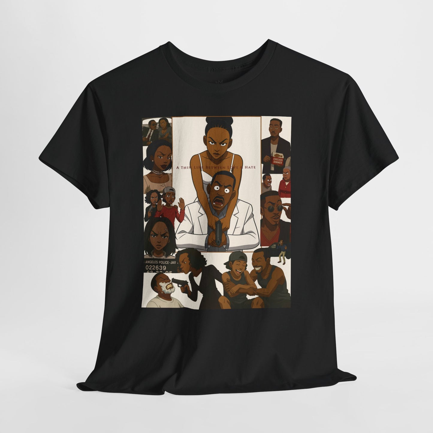 "A Thin Line" Unisex Heavy Cotton Tee - Artistic Tribute Design