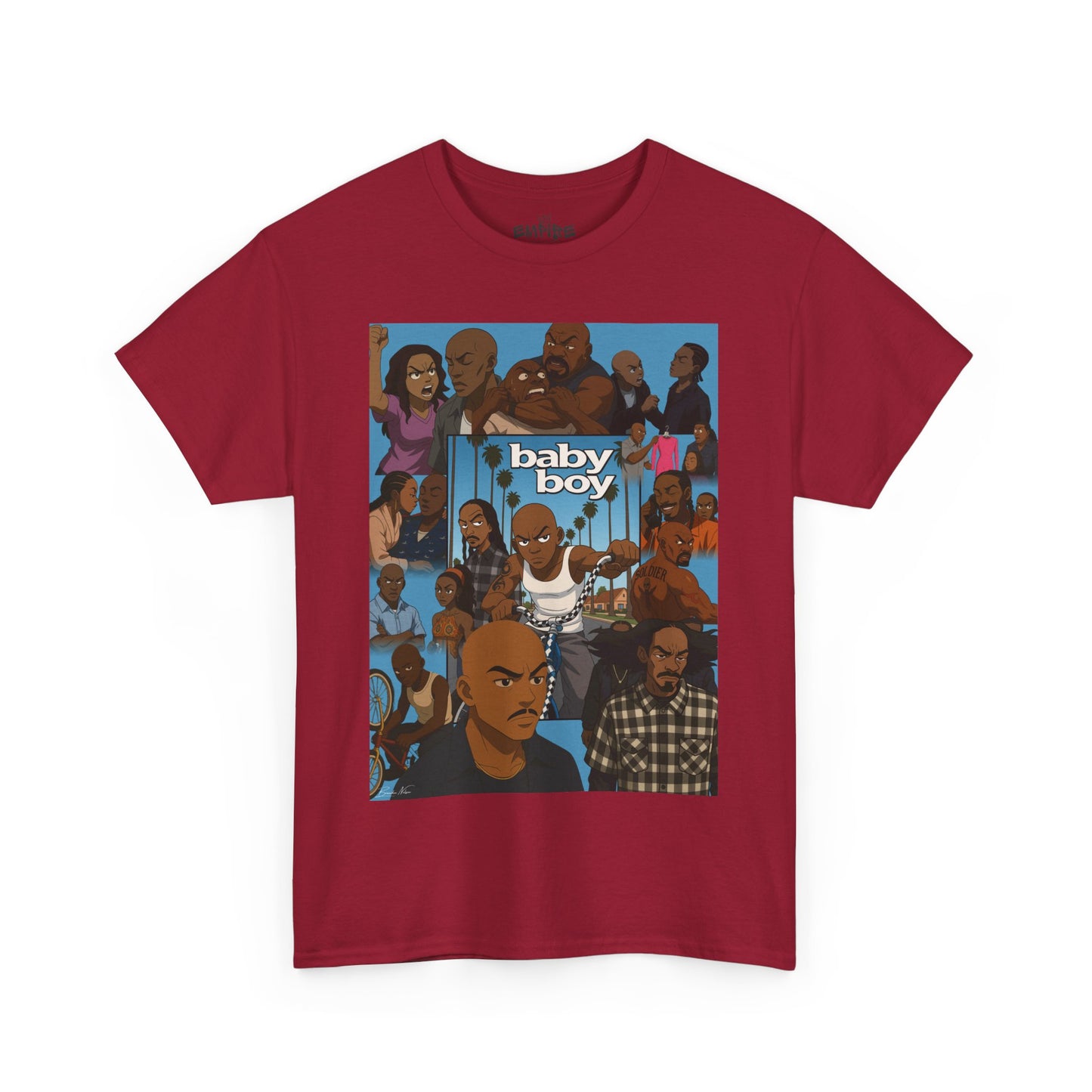 Baby Boy Unisex Heavy Cotton Tee - Retro Cartoon Design