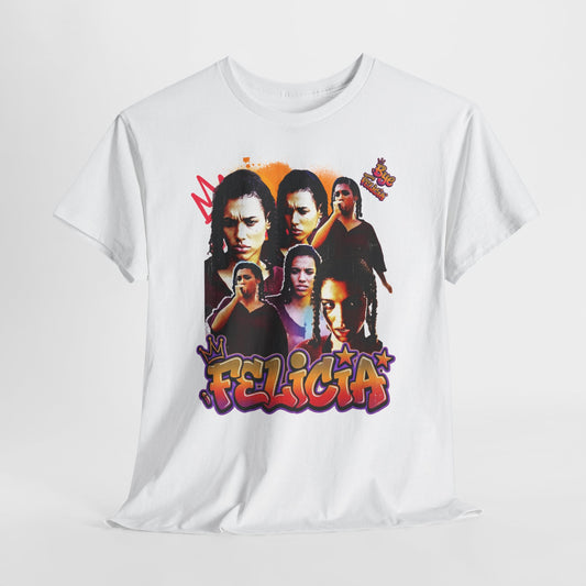 Bye Felicia Graphic Tee — Retro Movie Collage Portrait T-Shirt