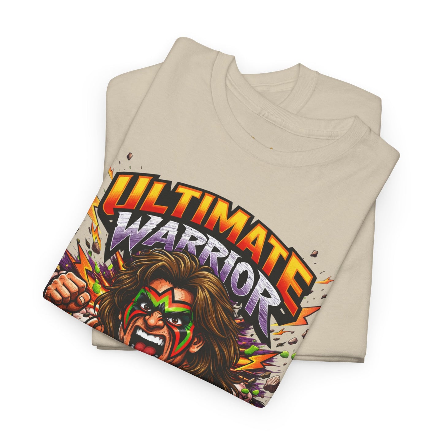 Ultimate Warrior Graphic Tee — Retro Wrestling Mascot T-Shirt