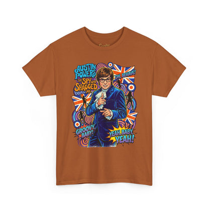 Austin Powers Retro Graphic Tee — "Yeah Baby!" Psychedelic 60s Pop Art T-Shirt