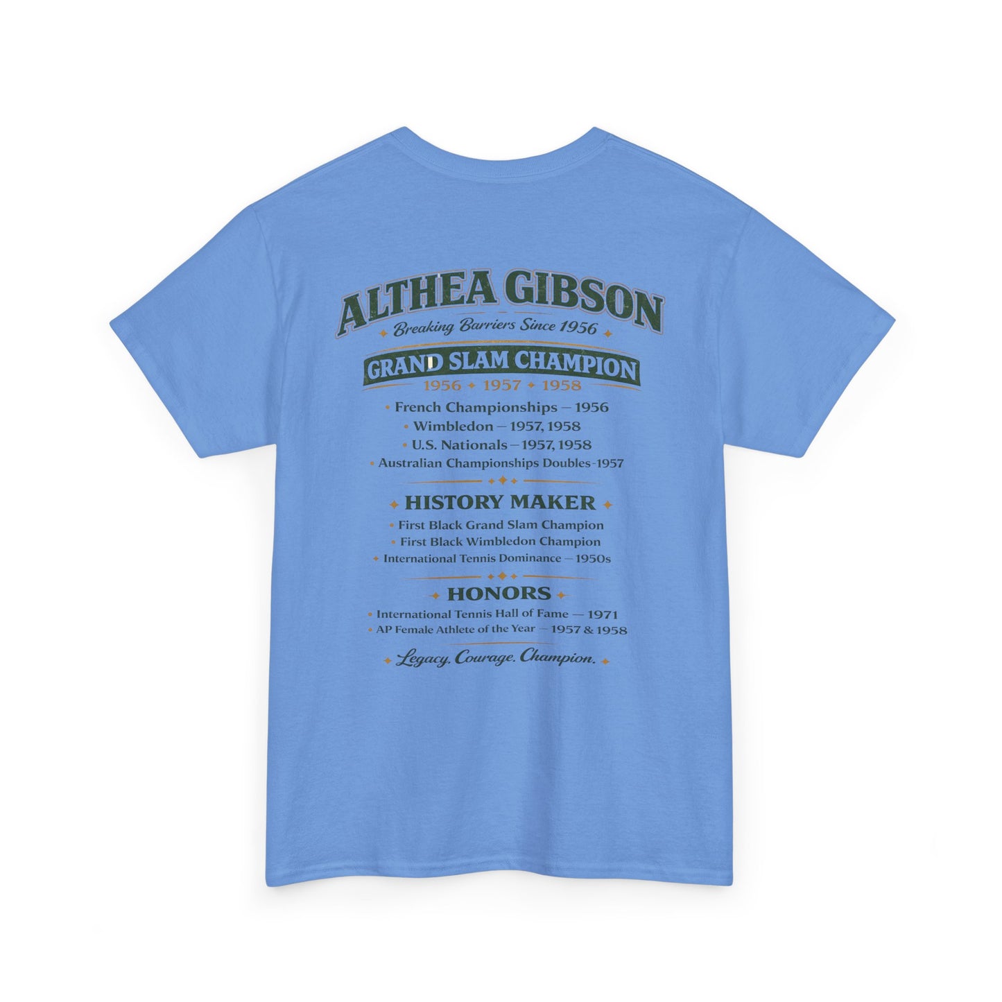 Althea Gibson 'Breaking Barriers' Tennis T-Shirt — Vintage Grand Slam Champion Tribute