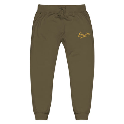 EMPIRE Unisex Fleece Sweatpants with Embroidered Design