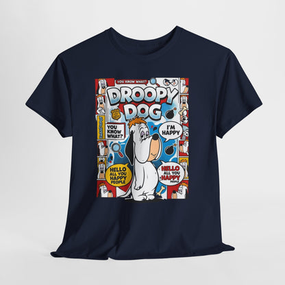 Droopy Dog Comic Tee — Retro Cartoon Graphic T-Shirt