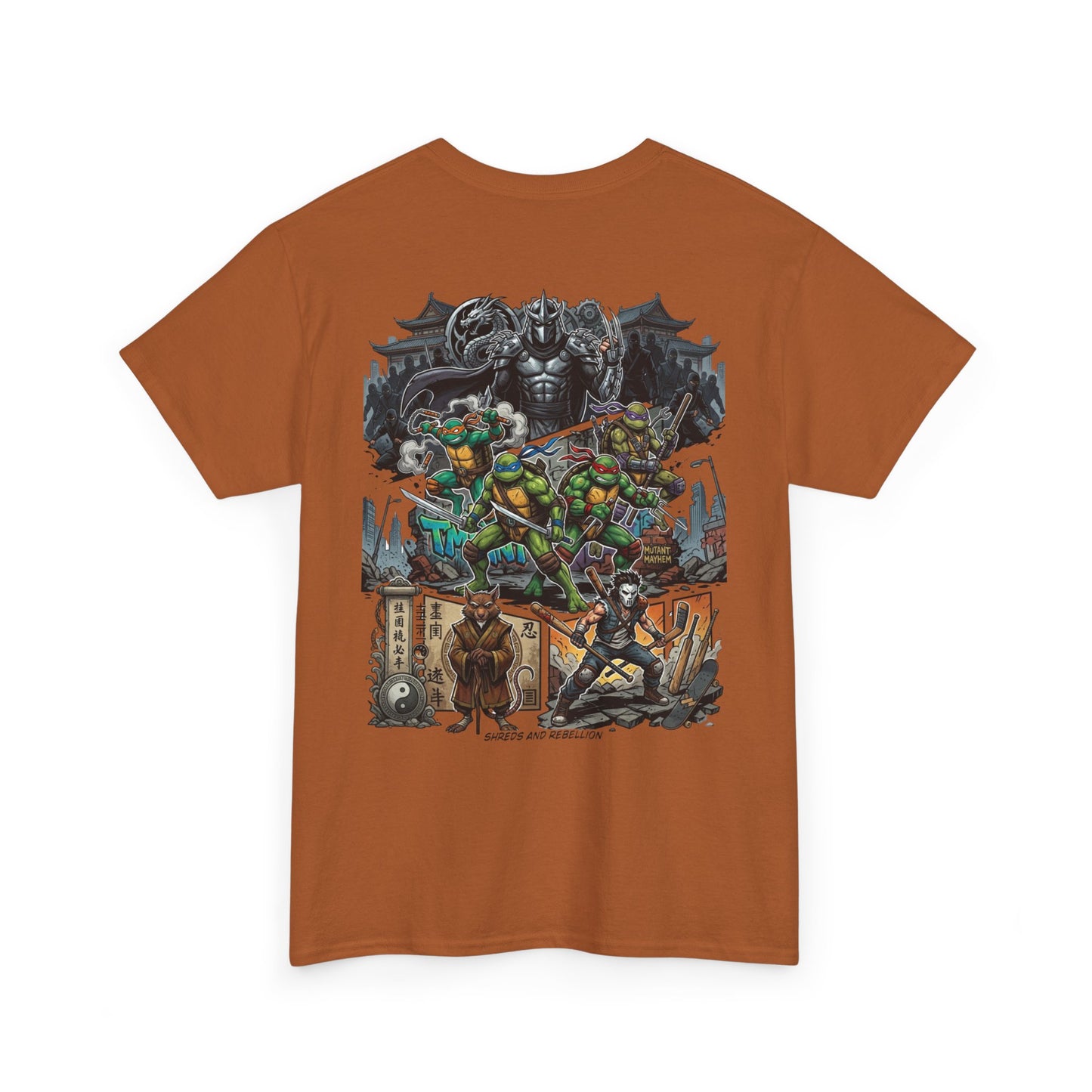 Teenage Mutant Ninja Turtles Graphic Tee — Retro Comic Backprint