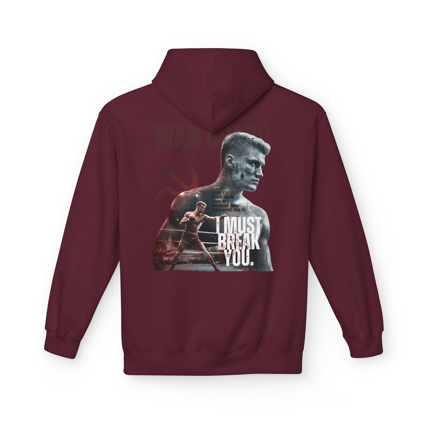 Ivan Drago 'I Must Break You' T-Shirt - Retro Rocky Boxing Graphic Hoodie