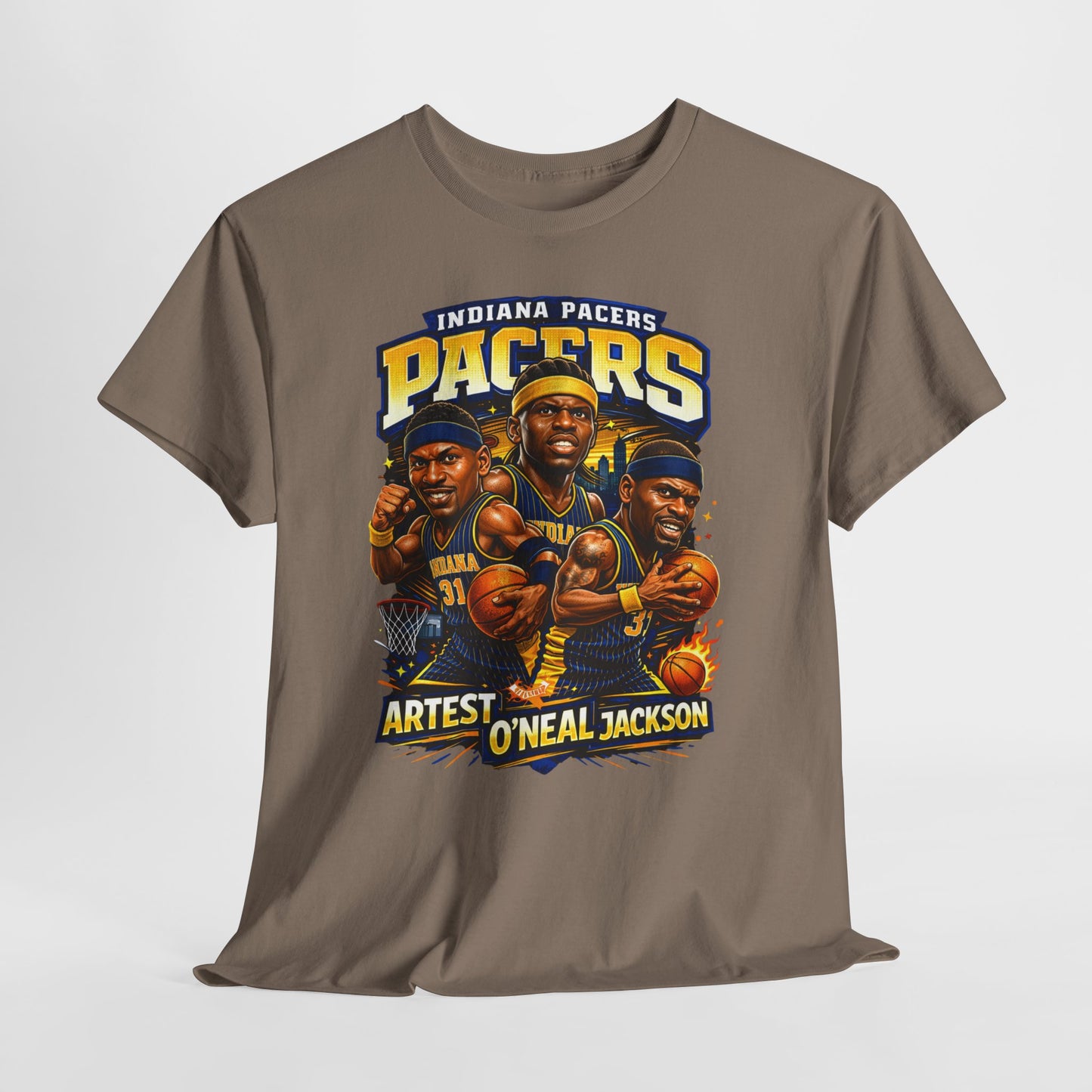 Indiana Pacers Vintage Players Graphic Tee — "Pacers" O'Neal & Jackson Tribute