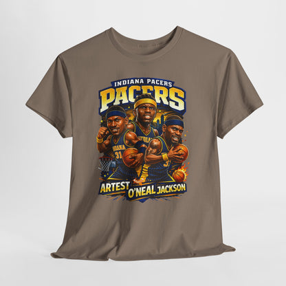 Indiana Pacers Vintage Players Graphic Tee — "Pacers" O'Neal & Jackson Tribute