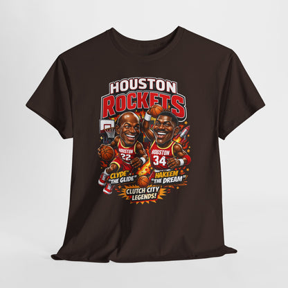Houston Rockets 'The Glide and The Dream'| Vintage Sports Shirt, Basketball Gift, Retro Sports Tee, Casual Wear, Fan Apparel