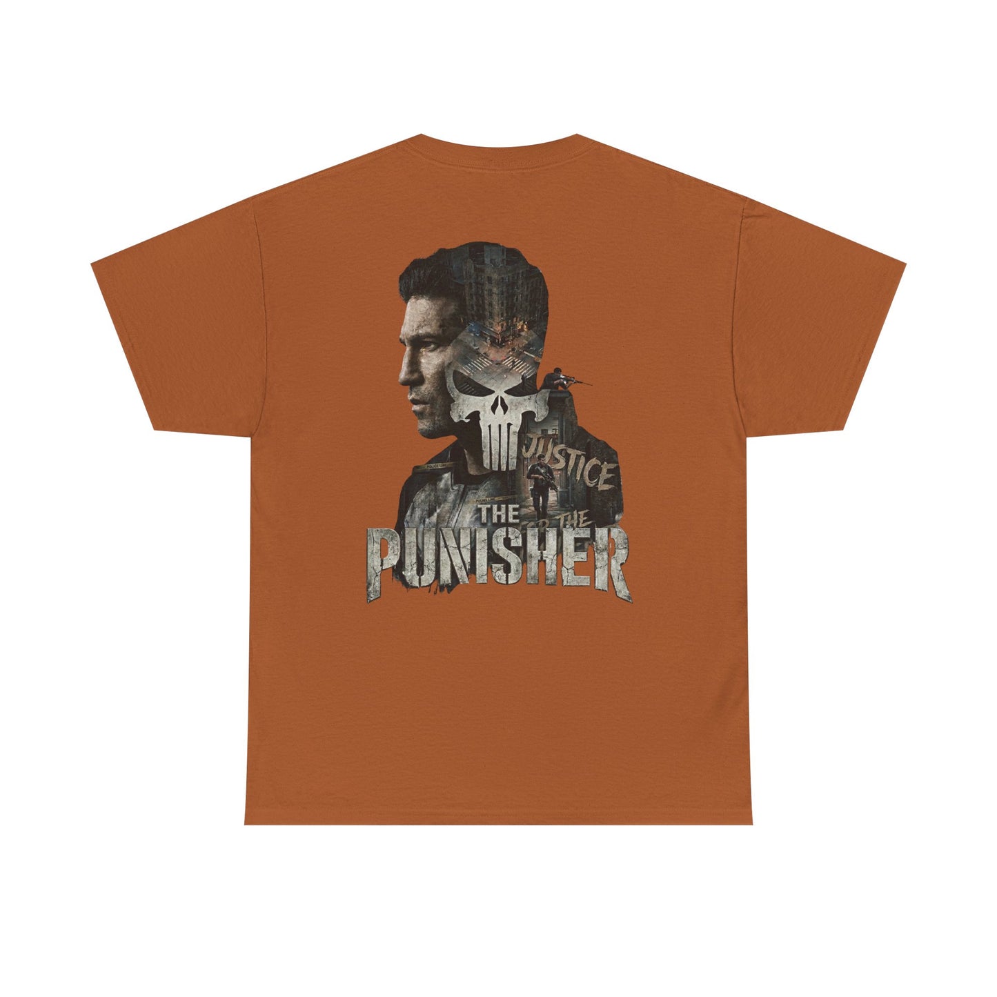 Punisher Graphic Tee — Skull Logo Front & The Punisher Portrait Back