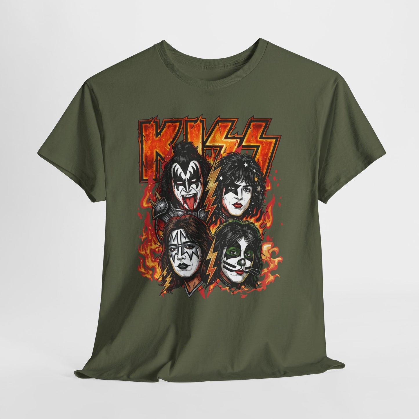 Rock Band Flames Graphic Tee