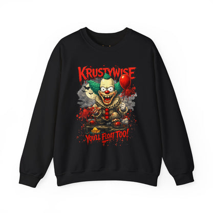 'Krustywise' Creepy Clown Design, "You’ll Float Too" Back Print