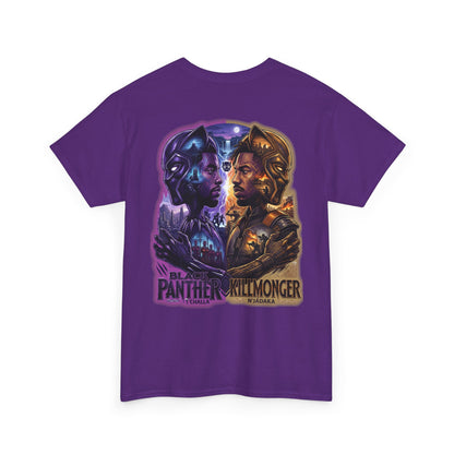Black Panther vs Killmonger Graphic Tee – Retro Marvel Movie Poster T-Shirt