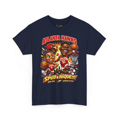 Atlanta Hawks 'Spud & Nique' Graphic Tee — Retro Basketball Fans Shirt