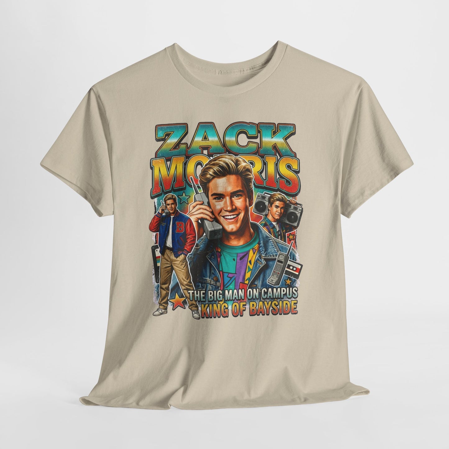Zack Morris Retro TV Tee — 'The Big Man on Campus' Vintage 90s Graphic T-Shirt